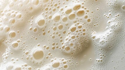 Canvas Print - Closeup of Milk Bubbles