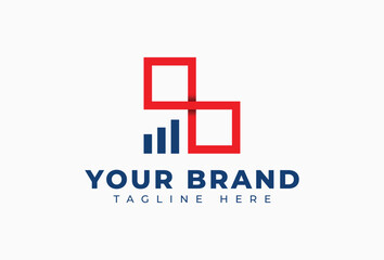 Sticker - Infinity bar chart growing finance graph vector logo design template