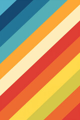 Poster - A colorful striped background with a blue stripe