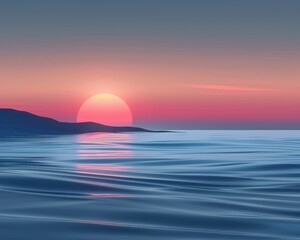 Wall Mural - sunset over the sea