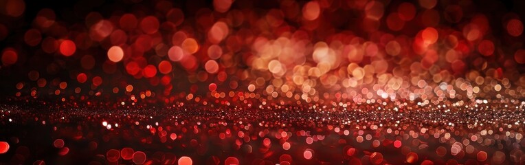Wall Mural - Red Glitter Bokeh Lights Abstract Background