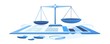 © Boontharika - Illustration of a balance scale with documents and graphs. Symbolizes the balance between data and decision-making in business and law.