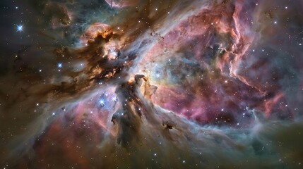universe space galaxy with colorful nebula. night sky cosmos, supernova. science in astronomy. color