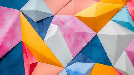 Wall Mural - abstract colorful background with triangles