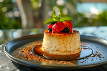 Poster - Creamy Flan Custard Dessert