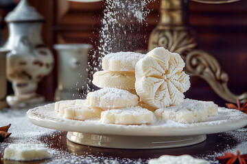 Wall Mural - Polvorones with Dusting of Powdered Sugar