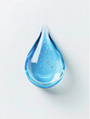 © Yuki - Blue water drop with air bubbles for nature, water, and design