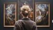 © Adinda - Woman Observing A Painting Of A Woman