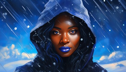 Poster - portrait of dark witch