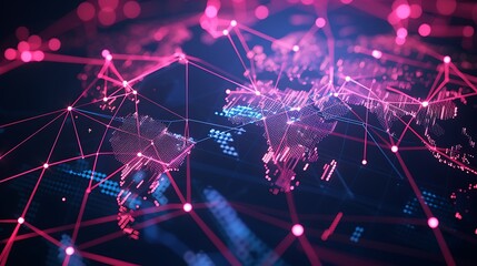 Wall Mural - global network communication concept graphic