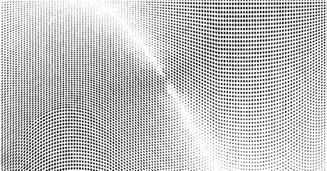 Wall Mural - Abstract monochrome halftone background. Wide vector illustration	