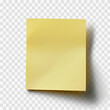 © Multi Universe  - yellow sticky note on isolate transparency background