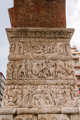 Wall Mural - Thessaloniki, Greece. Arch and tomb of Galerius - a monument from 303 with bas-reliefs depicting the victory of Emperor Galerius over the Persians. Summer day