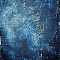 The texture of old, blue denim as a background.