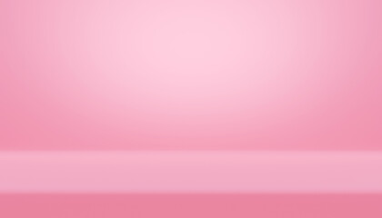 empty pink pastel studio bg for product show. 3d render illustration of room podium background with 