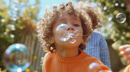 Sticker - The Child Blowing Bubbles