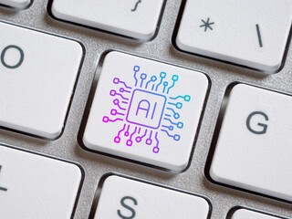 artificial intelligence concept. machine learning and computer technologies.