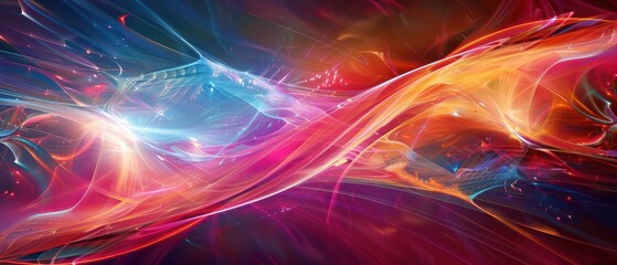 Wall Mural - Ultrawide Abstract Technology Background 21:9 4k