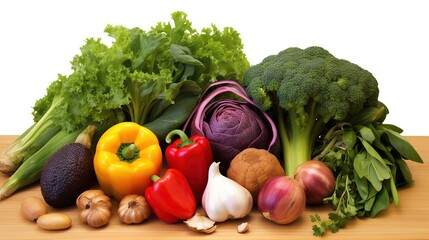 Canvas Print - fresh vegetables isolated on white background