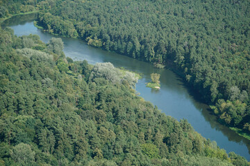 Wall Mural - Vilija River in Vilnius, Lithuania - view from TV tower