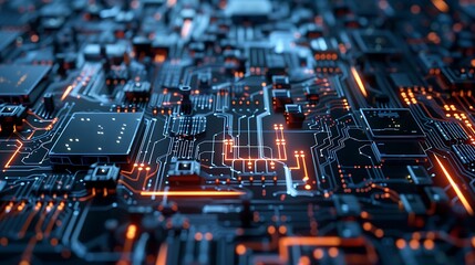 Electronic circuit graphic for tech background