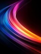 ©  Green Creator - Abstract colorful lines swirl on a dark background.