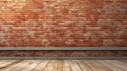 Canvas Print - brick wall and floor