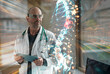 © Westend61 - Doctor wearing futuristic eyeglasses and analyzing spine with help of AI technology