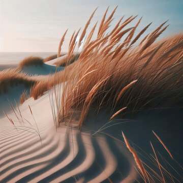 dunes on the beach close-up