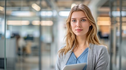 Canvas Print - The professional woman at office