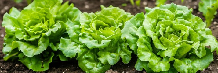 Wall Mural - Modern greenhouse showcasing rows of vibrant, leafy green lettuce plants for optimal growth