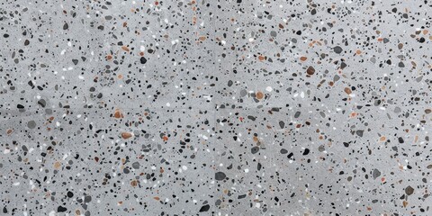 Gray Terrazzo Floor Texture with Assorted Pebbles