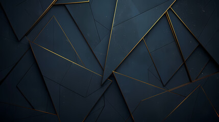 Wall Mural - Dark polygonal, geometric pattern