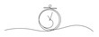 © Yauheniya_Bandaruk - Clock with arrow. One thin line continuous symbol