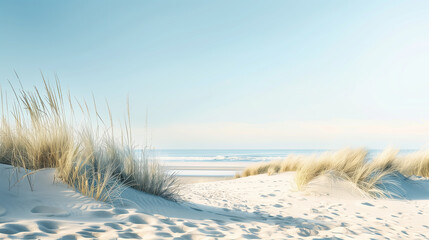 Wall Mural - beautiful summer beach banner with copy space