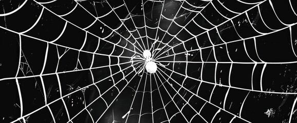 Monochrome Abstract Spider Web, Cartoon