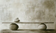 © mister - balance scale with two stones on it