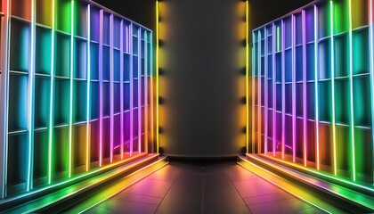 Wall Mural - Neon lighting technology has been around for over a century.Neon lights can be seen in various applications, from advertisements to home decor. 