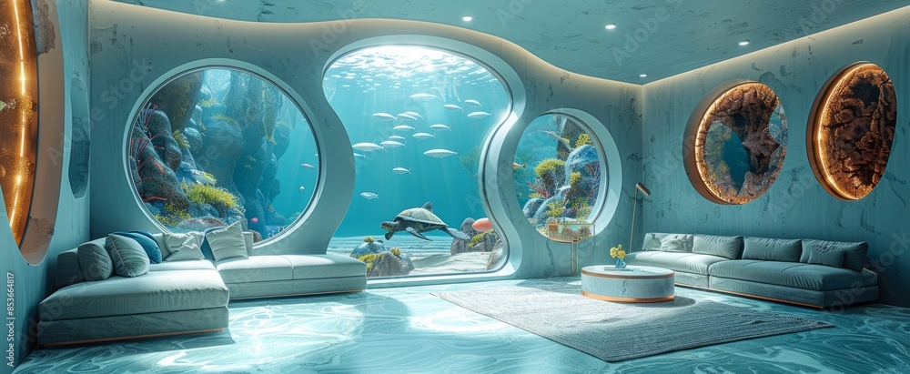 Experience opulence in this underwater home's luxurious living room ...