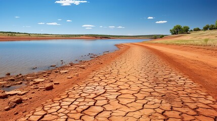 Wall Mural - dry lake in the desert