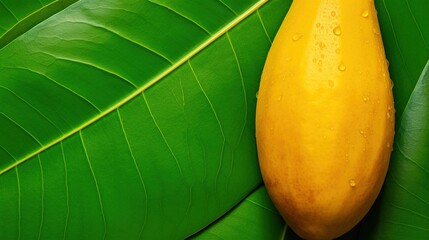 Canvas Print - banana leaf on the ground