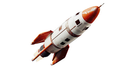 A missile rocket on white background