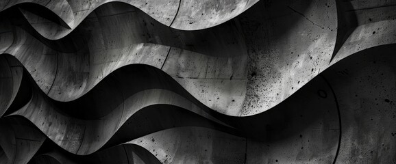 Wall Mural - Monochrome Abstract Concrete Texture, Cartoon