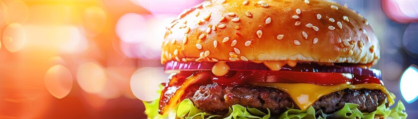 Wall Mural - Burger, fast food