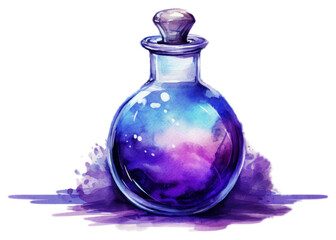 Wall Mural - PNG Perfume bottle purple container.