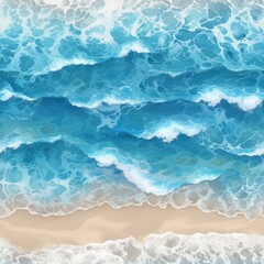Wall Mural - The texture of the beach waves