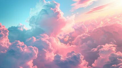 Wall Mural - Enchanting Cotton Candy Skies - Generative AI