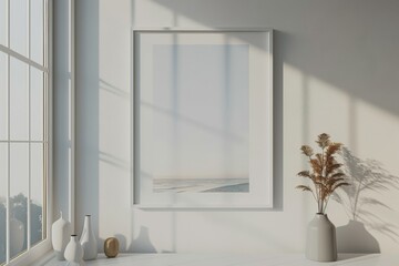 Wall Mural - Minimalist Interior Decor with Framed Artwork