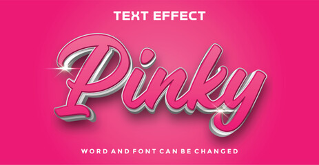 Wall Mural - Pinky editable text effect