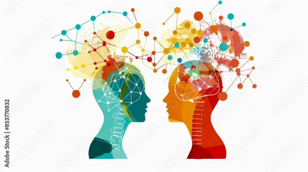 Abstract Thought Process Abstract illustration representing human cognition, thought processes ...